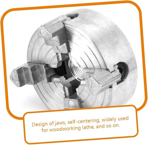 1pcs Metal Mini Lathe Jaw Chuck Clamp Handheld Manual Tool for Projects High Precision Self-centering Design for Woodworking and Metalworking Applications in Saudi Arabia