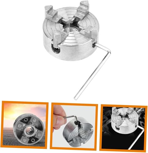 1pcs Metal Mini Lathe Jaw Chuck Clamp Handheld Manual Tool for Projects High Precision Self-centering Design for Woodworking and Metalworking Applications in Saudi Arabia