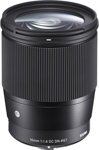 Sigma 16mm f/1.4 DC DN: (402965) عدسة معاصرة لـ Sony E + Pro Starter Bundle Kit - الإصدار الدولي in Kuwait