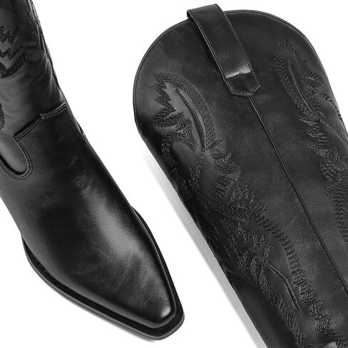 Erocalli Knee High Boots Women Cowgirl Cowboy Western Fall Chunky Block High Heel Tall Long Fashion Boot Side Zipper in Kuwait
