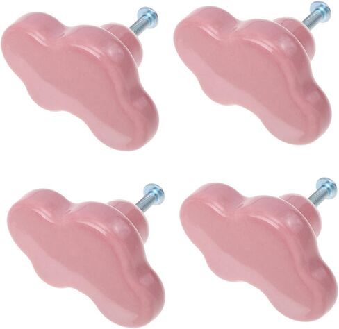 Generic 4pcs Clouds Hold Hands Cabinet Knob Door Knobs Door Handle Cloud-Shaped Drawer Knobs Elegant Pull Handle Wardrobe Handle Cupboard Knob Cabinet Pull Handles Door Pull Handle, Pink in Saudi Arabia