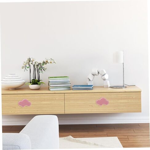Generic 4pcs Clouds Hold Hands Cabinet Knob Door Knobs Door Handle Cloud-Shaped Drawer Knobs Elegant Pull Handle Wardrobe Handle Cupboard Knob Cabinet Pull Handles Door Pull Handle, Pink in Saudi Arabia