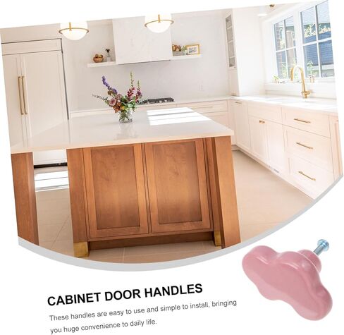 Generic 4pcs Clouds Hold Hands Cabinet Knob Door Knobs Door Handle Cloud-Shaped Drawer Knobs Elegant Pull Handle Wardrobe Handle Cupboard Knob Cabinet Pull Handles Door Pull Handle, Pink in Saudi Arabia