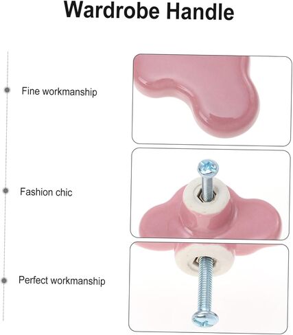 Generic 4pcs Clouds Hold Hands Cabinet Knob Door Knobs Door Handle Cloud-Shaped Drawer Knobs Elegant Pull Handle Wardrobe Handle Cupboard Knob Cabinet Pull Handles Door Pull Handle, Pink in Saudi Arabia