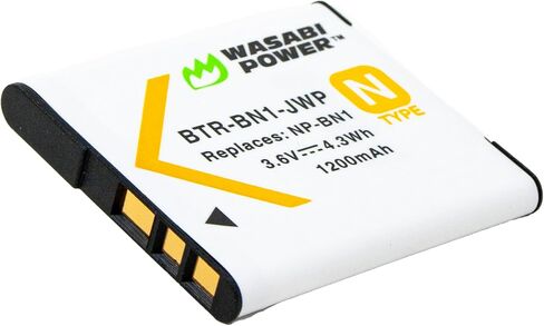 Wasabi Power Battery for Sony NP-BN1 (2-Pack) (Compatible with Cyber-Shot DSC-QX10, DSC-QX30, DSC-QX100, DSC-TX100V, DSC-TX200V, DSC-W800, DSC-W810, DSC-W830, DSC-WX150, DSC-WX220 & More) in Saudi Arabia