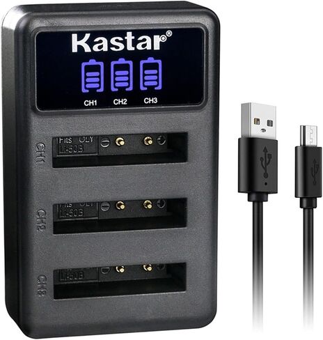 بطارية Kastar 4 Pack وشاحن USB Triple Triple Triple متوافق مع بطارية Sony NP-BK1 NP-FK1 K ، شاحن Sony BC-CSK ، Sony Cyber-Shot DSC-W180 ، Cyber-Shot DSC-W190 ، Cyber-Shot DSC-W370 Camera in Kuwait