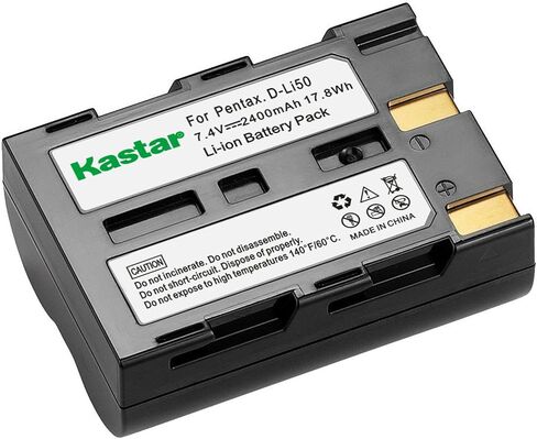 Kastar Battery (1X) and Charger for Pentax D-Li50 Konica Minolta NP-400 and Pentax K10 K10D K20 K20D Minolta A-5 A-7 Dimage A1 A2 Dynax 5D 7D Maxxum 5D 7D Samsung SLB-1647 GX-10/20 Sigma BP-21 SD1 in Saudi Arabia