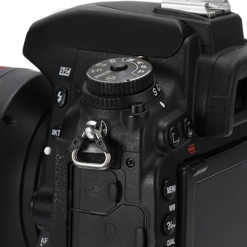 حلقة حبال حزام الكاميرا ، 6pcs مثلث معدني محول حلقة مقسمة مع غطاء بلاستيكي عالمي لنيكون ل fujifilm ل pentax لحزام كاتبة الكاميرا لايكا ، والفضة أسود in Kuwait