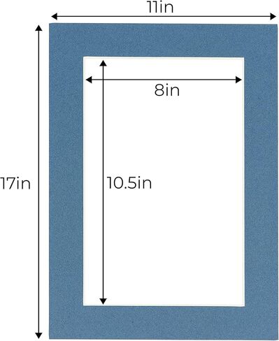 Countryarthouse Purple Acid Free 11x17 Picture Frame Mats with White Core Bevel Cut for 8.5x11 Pictures - Fits 11x17 Frame - واحد حصيرة in Kuwait