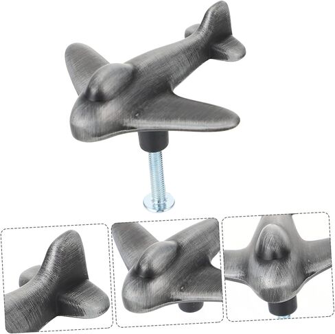 Generic 1 Set Drawer Handle Door Handle Zinc Alloy Funny Single Hole Cupboard Brass Knob Retro Dresser Hanging Drawers for Closet Dresser Pulls Knobs Draw Knobs Child Clothing Cabinet Door, Gray in Saudi Arabia