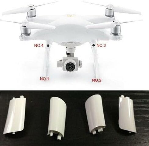 4X Drone Landing Gear Cover Antenna Cover Replacement Drone Cap for DJI Phantom 4 Pro/Advanced in Kuwait
