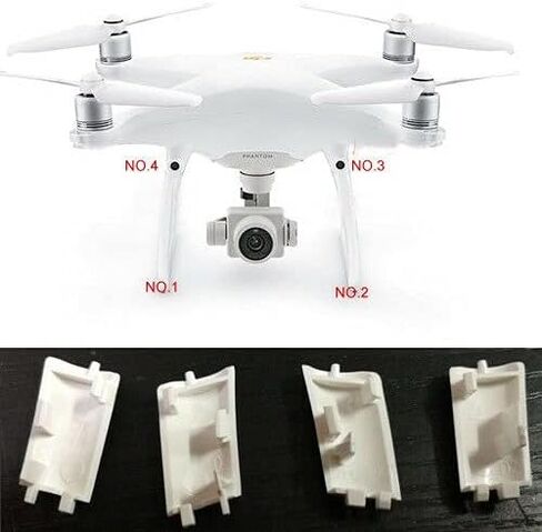 4X Drone Landing Gear Cover Antenna Cover Replacement Drone Cap for DJI Phantom 4 Pro/Advanced in Kuwait