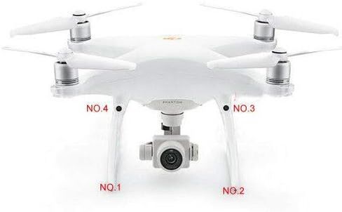 4X Drone Landing Gear Cover Antenna Cover Replacement Drone Cap for DJI Phantom 4 Pro/Advanced in Kuwait