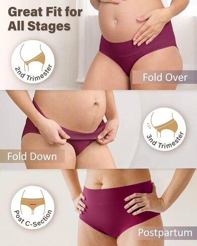 Intimate Portal Maternity Underwear | Pregnancy Postpartum Panties | Foldable Briefs Under the Bump in Saudi Arabia