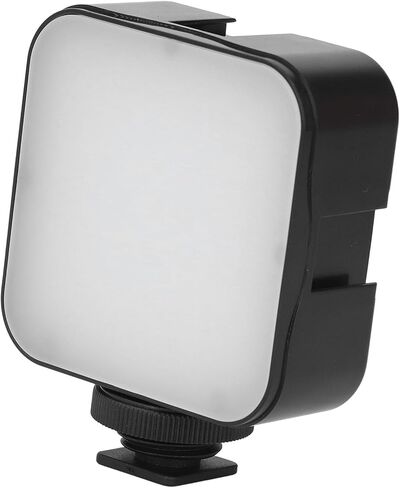 Tbest LED Video Light On Camera 6500K 49LEDs Portable Photography Lighting for Live Streaming Recording Bright Uniform Soft Powered by AA Batteries ABS Material in Saudi Arabia