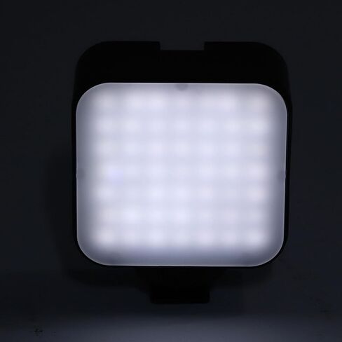 Tbest LED Video Light On Camera 6500K 49LEDs Portable Photography Lighting for Live Streaming Recording Bright Uniform Soft Powered by AA Batteries ABS Material in Saudi Arabia