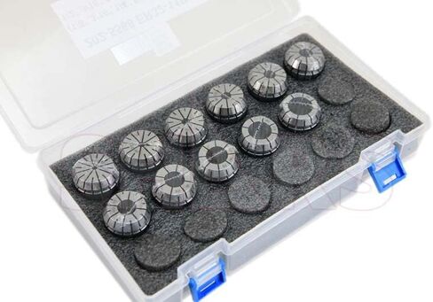 SHARS ER32 COLLET 11 PCS SET ، 1/8-3/4 "نطاق الحجم .0003" TIR 202-5568 S [ in Saudi Arabia