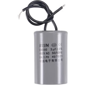 مكثف تشغيل Uxcell CBB60 15 فائق التوهج 450 فولت تيار متردد 2 أسلاك 50/60 هرتز اسطوانة 74x38 مللي متر لمحرك مضخة المياه ضاغط الهواء in Kuwait