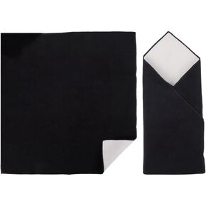CREATCABIN Protective Wrap Self-Adhesive Magic Cloth Makeup Bag Anti-Scratch Lens Wrap Anti-Scratch Protector for Camera Lens Phone Cosmetics Travel Accessories Resistant 17.21x17.21Inch Black in Saudi Arabia
