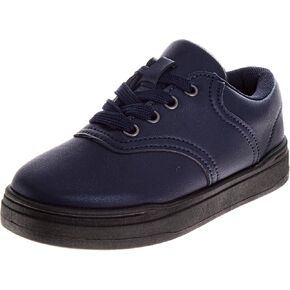 French Toast Girls Boys Dirty Buck Shoes - Kids Oxford School Uniform Loafer Saddle Church Dress Shoes Lace up Faux-Leather (Big Kid) (Dirty Buck) (Size 1-7) in Saudi Arabia