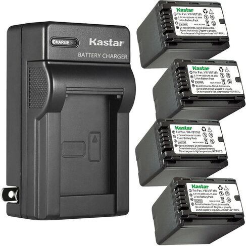 Kastar AC Wall Battery Charger Replacement for Panasonic HC-WX970M, HC-WX970GK, HC-WX970MGKK, HC-WX990M, HC-WXF990MGK, HC-WXF990M, HC-WXF991, HC-WXF991K, HC-WXF1, HC-WXF1K, VXF-999 in Saudi Arabia