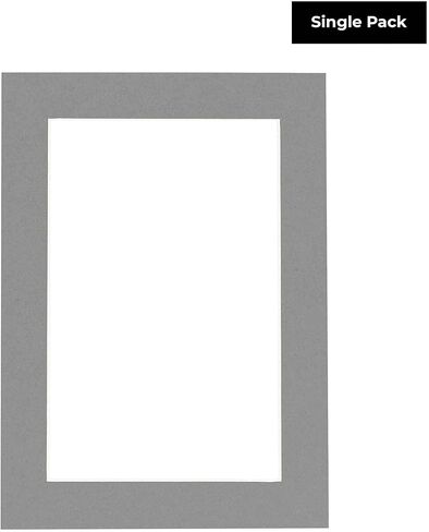 11x14 MAT Bevel Cut for 8x10 Photos - حمض Mid Mid Gray Precut Matboard - للصور ، الصور ، تأطير - سمك 4 فترات in Kuwait