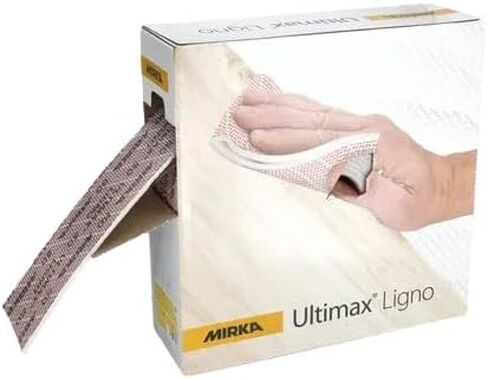 Mirka Ultimax Ligno Soft 4.5 "× 5" لفة الرمل الحصى P150 منصات الرملي اليدوية صفائح مثقبة ناعمة للخشب 130 لكل لفة in Saudi Arabia