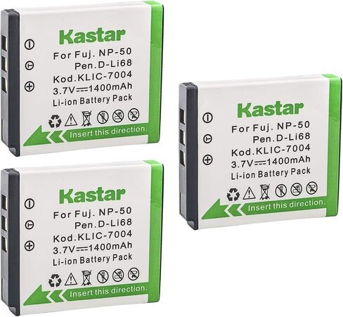 استبدال بطارية Kastar 3-Pack لـ Kodak Klic-7004 ، Fujifilm NP-50 ، Kodak Easyshare M1033 M1093 V1073 V1273 V1233 V1253 in Saudi Arabia