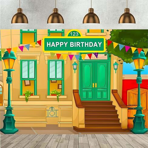 التصوير الفوتوغرافي خلفية عيد ميلاد سعيد كارتون شارع موضوع الطوب جدار الأطفال الطفلة طفل الطفل دخن دخن الدعائم فينيل 7x5 قدم in Kuwait