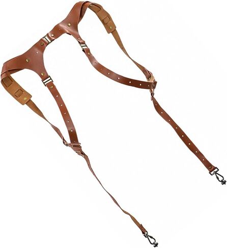PURPLELILY Leather Shoulder Strap for Camera Harness Strap Double Camera Double Camera Holder for a Perfect Fit Suspenders in Saudi Arabia