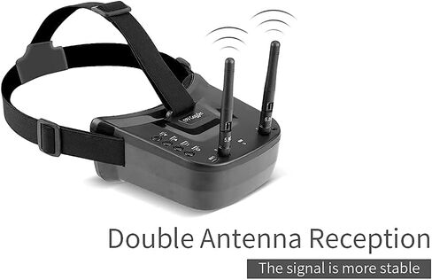Fosa 5.8ghz Mini FPV Goggles 3 بوصة 40CH FPV نظارات سماعة الفيديو 480 * 320 شاشة LCD مع هوائي مزدوج RP SMA وبنيت في بطارية 1200mAh لسباق FPV Drone Drone in Kuwait