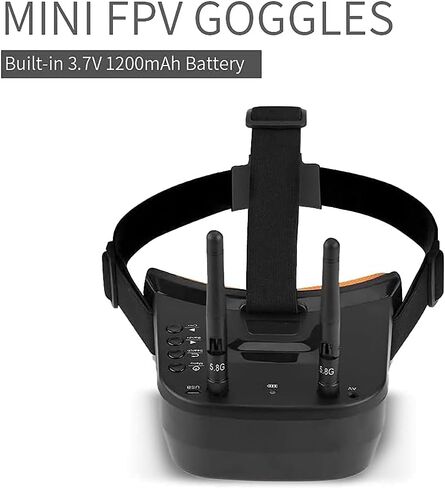 Fosa 5.8ghz Mini FPV Goggles 3 بوصة 40CH FPV نظارات سماعة الفيديو 480 * 320 شاشة LCD مع هوائي مزدوج RP SMA وبنيت في بطارية 1200mAh لسباق FPV Drone Drone in Kuwait
