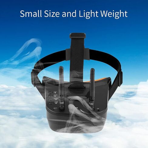 Fosa 5.8ghz Mini FPV Goggles 3 بوصة 40CH FPV نظارات سماعة الفيديو 480 * 320 شاشة LCD مع هوائي مزدوج RP SMA وبنيت في بطارية 1200mAh لسباق FPV Drone Drone in Kuwait
