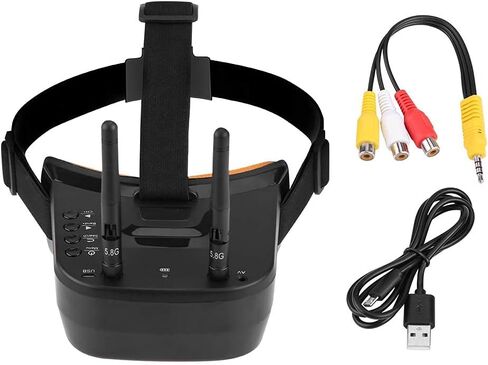 Fosa 5.8ghz Mini FPV Goggles 3 بوصة 40CH FPV نظارات سماعة الفيديو 480 * 320 شاشة LCD مع هوائي مزدوج RP SMA وبنيت في بطارية 1200mAh لسباق FPV Drone Drone in Kuwait