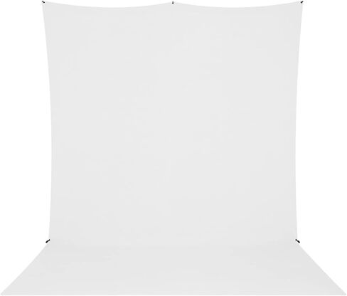Westcott X-Drop Pro Wrinkle-Resistant 8' x 13' (2.44 x 3.96m) Sweep Backdrop for Full-Body Photos & Group Portraits, Video Interviews & Photo Booths - Portable and Travel Friendly (High Key White) in Kuwait