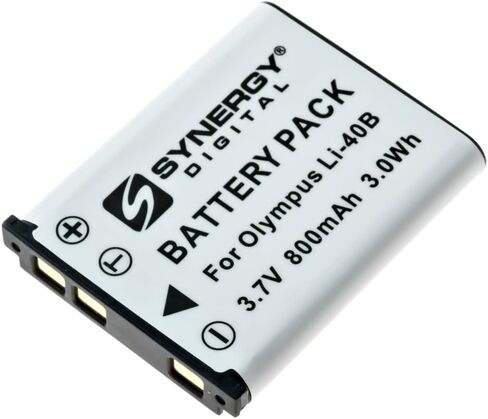 Synergy Digital Digital Camera Batteries, Compatible with CTA DB-LI40B, DB-LI40 Digital Camera Batteries (Li-Ion, 3.7V, 800 mAh), Set of 4 in Saudi Arabia