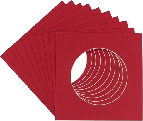 11x11 Mat Bevel Cut for 7x7 Photos - Precut Aged Oak Brown Circle Shaped Photo Mat Board Opening - Acid Free Matte to Protect Your Pictures - Bevel Cut for Family Photos, Pack of 1 Matboard in Saudi Arabia