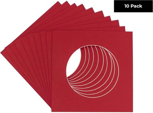 11x11 Mat Bevel Cut for 7x7 Photos - Precut Aged Oak Brown Circle Shaped Photo Mat Board Opening - Acid Free Matte to Protect Your Pictures - Bevel Cut for Family Photos, Pack of 1 Matboard in Saudi Arabia