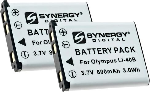 Synergy Digital Digital Camera Batteries, Compatible with CTA DB-LI40B, DB-LI40 Digital Camera Batteries (Li-Ion, 3.7V, 800 mAh), Set of 4 in Saudi Arabia