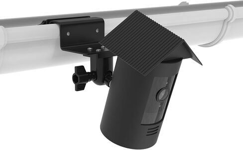Gutter Mount with Silicone Skin Protective Cover Compatible with R-ing Stick Up Cam Plug-in/R-ing Outdoor Cam (Stick Up Cam),Weatherproof Housing Outdoor Security Camera Bracket (Black) in Saudi Arabia