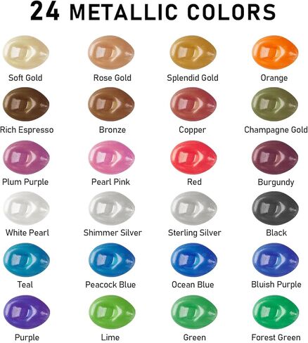 ABEIER Acrylic Paint Set, 24 Colors (60ml/2oz) with 12Paint Brushes, Non-Toxic, Waterproof, Strong Coverage for Kids Adults Beginners Students, Painting on Canvas Stone Wood Fabric Rocks Ceramic in Kuwait