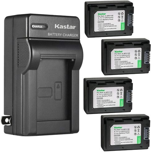 Kastar IA-BP210E AC Wall Battery Charger Replacement for Samsung HMX-F920, HMX-H200, HMX-H200BP, HMX-H203, HMX-H203BN, HMX-H204, HMX-H204BN, HMX-H205, HMX-H205BN, HMX-H220, HMX-H300 Camera in Saudi Arabia