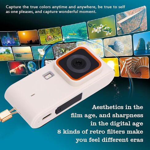 كاميرا رقمية Zunate CCD ، 12 ميجا بكسل FHD 1080p مع التركيز التلقائي ، كاميرا رقمية LCD 1.47 بوصة ، بطاقة 128 جيجابايت ، كاميرات محمولة للسفر ، التخييم ، مدونة الفيديو ، صورة شخصية ، مبتدئين (أبيض) in Saudi Arabia
