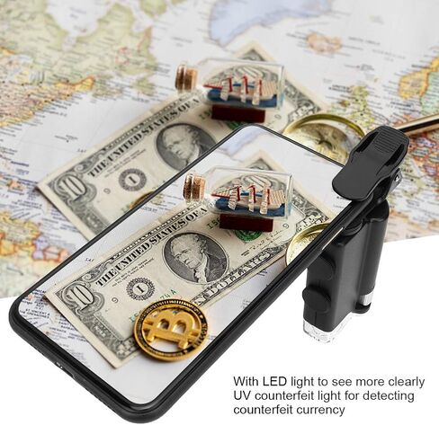 Mini Clip Clip Microscope Magnifier Loupe ، MID Clip Loupe Microscope ، مجهر مقطع محمول مناسب للمراقبة in Kuwait