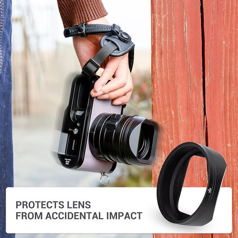 JJC Metal Lens Hood for Leica Q3 43/ Q3/ Q2 Cameras, Compatible with 49mm Lens Filter & Original Lens Cap, No Vignetting in Saudi Arabia
