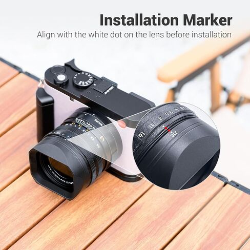 JJC Metal Lens Hood for Leica Q3 43/ Q3/ Q2 Cameras, Compatible with 49mm Lens Filter & Original Lens Cap, No Vignetting in Saudi Arabia