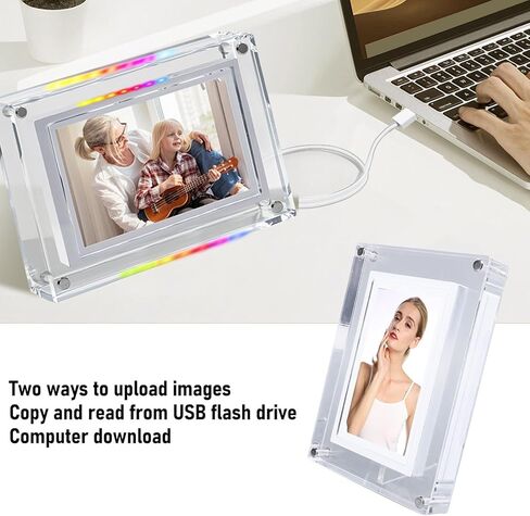 إطار صور رقمي 5 بوصة ، إطار صور رقمي ذاكرة 4G ، إطار صور فني مؤيد أكريليك الملون in Kuwait