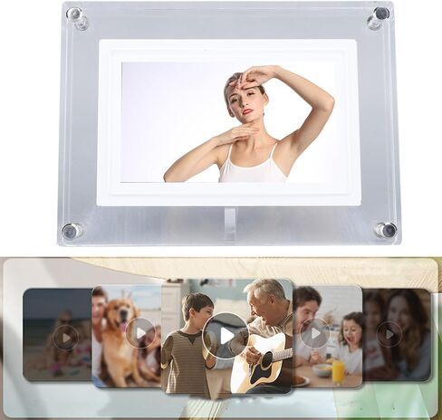 إطار صور رقمي 5 بوصة ، إطار صور رقمي ذاكرة 4G ، إطار صور فني مؤيد أكريليك الملون in Kuwait