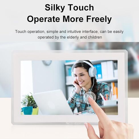 15.6 بوصة إطار صورة رقمي كبير ، 32 جيجابايت HD Wi Fi إلكترونية إطار إطار عرض شرائح مع عرض الوقت وضع السكون تلقائي إطار صور الفيديو الذكية للمنزل in Kuwait