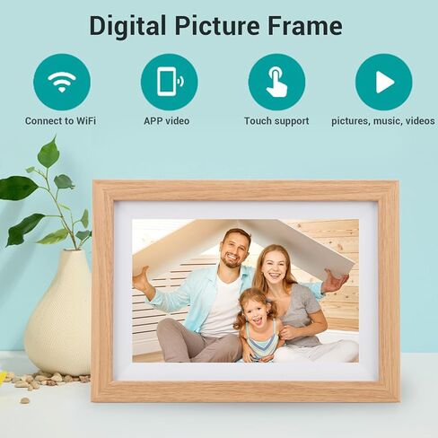إطار صورة رقمي رقمي 10 بوصة ، 1280 × 800 شاشة تعمل باللمس تلقائيًا تدوير Wi Fi إطار صور الفيديو الرقمي مع مكبر صوت 16 جيجا بايت عرض شرائح إطار إلكتروني إلكتروني صغير in Kuwait